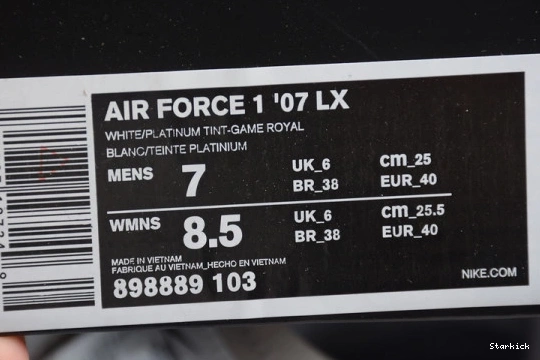 (W) 898889-103 White Air LX 1 Force Vandalised 1218